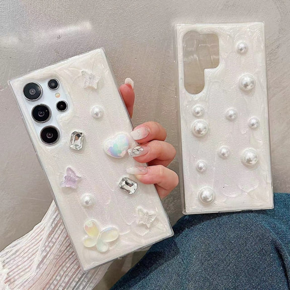 For Samsung Galaxy S25 Ultra 5G Cream Gum Decoden TPU Phone Case(Pearl)
