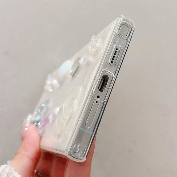 For Samsung Galaxy S25 Ultra 5G Cream Gum Decoden TPU Phone Case(Pearl)