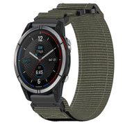 For Garmin Quatix 7 22mm Nylon Hook And Loop Fastener Watch Band(Grey)