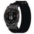 For Garmin Fenix 7 Pro 47mm 22mm Nylon Hook And Loop Fastener Watch Band(Black) - Watch Bands by PMC TechLife | Online Shopping South Africa | PMC TechLife