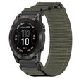 For Garmin Fenix 7 Pro 47mm 22mm Nylon Hook And Loop Fastener Watch Band(Grey) - Watch Bands by PMC TechLife | Online Shopping South Africa | PMC TechLife