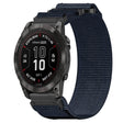 For Garmin Fenix 7 Pro 47mm 22mm Nylon Hook And Loop Fastener Watch Band(Blue) - Watch Bands by PMC TechLife | Online Shopping South Africa | PMC TechLife