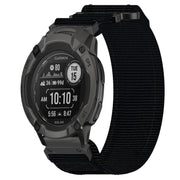 For Garmin  Instinct 2 Solar 22mm Nylon Hook And Loop Fastener Watch Band(Black)