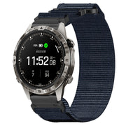 For Garmin MARQ Adventurer Gen 2 22mm Nylon Hook And Loop Fastener Watch Band(Blue)