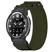For Garmin Instinct Crossover 22mm Nylon Hook And Loop Fastener Watch Band(Army Green)