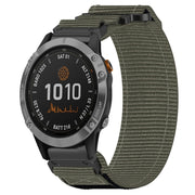 For Garmin Fenix 7 22mm Nylon Hook And Loop Fastener Watch Band(Grey)