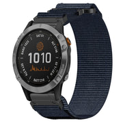 For Garmin Fenix 7 22mm Nylon Hook And Loop Fastener Watch Band(Blue)