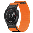 For Garmin Fenix 6 22mm Nylon Hook And Loop Fastener Watch Band(Orange) - Watch Bands by PMC TechLife | Online Shopping South Africa | PMC TechLife