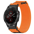 For Garmin Fenix 5 Plus 22mm Nylon Hook And Loop Fastener Watch Band(Orange) - Watch Bands by PMC TechLife | Online Shopping South Africa | PMC TechLife