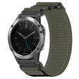 For Garmin Quatix 5 22mm Nylon Hook And Loop Fastener Watch Band(Grey) - Watch Bands by PMC TechLife | Online Shopping South Africa | PMC TechLife