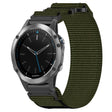 For Garmin Quatix 5 22mm Nylon Hook And Loop Fastener Watch Band(Army Green) - Watch Bands by PMC TechLife | Online Shopping South Africa | PMC TechLife