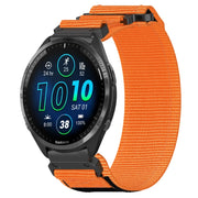 For Garmin Forerunner 965 22mm Nylon Hook And Loop Fastener Watch Band(Orange)
