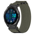 For Garmin Forerunner 965 22mm Nylon Hook And Loop Fastener Watch Band(Grey) - Watch Bands by PMC TechLife | Online Shopping South Africa | PMC TechLife