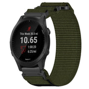 For Garmin Forerunner 945 22mm Nylon Hook And Loop Fastener Watch Band(Army Green)