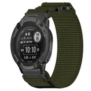 For Garmin Instinct 2 22mm Nylon Hook And Loop Fastener Watch Band(Army Green)