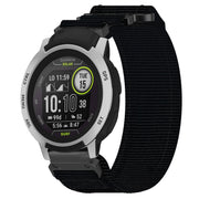 For Garmin Instinct 22mm Nylon Hook And Loop Fastener Watch Band(Black)