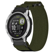 For Garmin Instinct 22mm Nylon Hook And Loop Fastener Watch Band(Army Green)