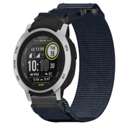 For Garmin Instinct 22mm Nylon Hook And Loop Fastener Watch Band(Blue)
