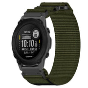 For Garmin Descent G1 22mm Nylon Hook And Loop Fastener Watch Band(Army Green)