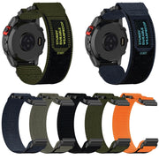 For Garmin Instinct 22mm Nylon Hook And Loop Fastener Watch Band(Orange)