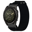 For Garmin Tactix 7 AMOLED 26mm Nylon Hook And Loop Fastener Watch Band(Black) - Watch Bands by PMC TechLife | Online Shopping South Africa | PMC TechLife