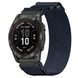 For Garmin Fenix 7X Pro 51mm 26mm Nylon Hook And Loop Fastener Watch Band(Blue) - Watch Bands by PMC TechLife | Online Shopping South Africa | PMC TechLife