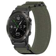 For Garmin D2 Delta PX 26mm Nylon Hook And Loop Fastener Watch Band(Grey)