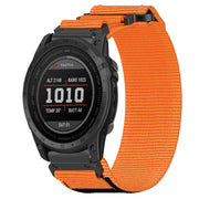 For Garmin Tactix 7 Pro 26mm Nylon Hook And Loop Fastener Watch Band(Orange)