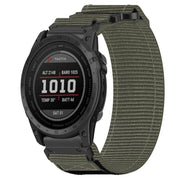 For Garmin Tactix 7 26mm Nylon Hook And Loop Fastener Watch Band(Grey)