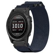 For Garmin Tactix 7 26mm Nylon Hook And Loop Fastener Watch Band(Blue)