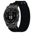 For Garmin Fenix 7X 26mm Nylon Hook And Loop Fastener Watch Band(Black) - Watch Bands by PMC TechLife | Online Shopping South Africa | PMC TechLife