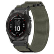 For Garmin Fenix 7X 26mm Nylon Hook And Loop Fastener Watch Band(Grey) - Watch Bands by PMC TechLife | Online Shopping South Africa | PMC TechLife