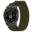 For Garmin Fenix 7X 26mm Nylon Hook And Loop Fastener Watch Band(Army Green) - Watch Bands by PMC TechLife | Online Shopping South Africa | PMC TechLife