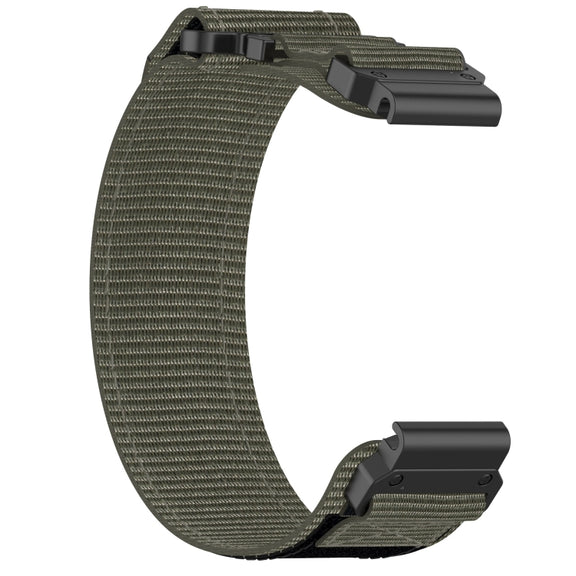 For Garmin Tactix Delta 26mm Nylon Hook And Loop Fastener Watch Band(Grey)