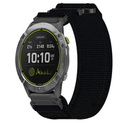 For Garmin Enduro 26mm Nylon Hook And Loop Fastener Watch Band(Black)