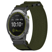 For Garmin Enduro 26mm Nylon Hook And Loop Fastener Watch Band(Army Green)