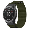 For Garmin Fenix 6X 26mm Nylon Hook And Loop Fastener Watch Band(Army Green) - Watch Bands by PMC TechLife | Online Shopping South Africa | PMC TechLife