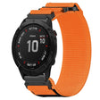 For Garmin Fenix 6X Sapphire 26mm Nylon Hook And Loop Fastener Watch Band(Orange) - Watch Bands by PMC TechLife | Online Shopping South Africa | PMC TechLife