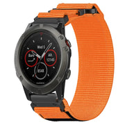 For Garmin Fenix 5X Sapphire 26mm Nylon Hook And Loop Fastener Watch Band(Orange)