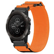 For Garmin Fenix 5X Plus 26mm Nylon Hook And Loop Fastener Watch Band(Orange) - Watch Bands by PMC TechLife | Online Shopping South Africa | PMC TechLife