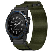 For Garmin Descent MK 1 26mm Nylon Hook And Loop Fastener Watch Band(Army Green)