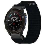 For Garmin Descent Mk3 43mm 20mm Nylon Hook And Loop Fastener Watch Band(Black)