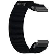 For Garmin Descent Mk3 43mm 20mm Nylon Hook And Loop Fastener Watch Band(Black)