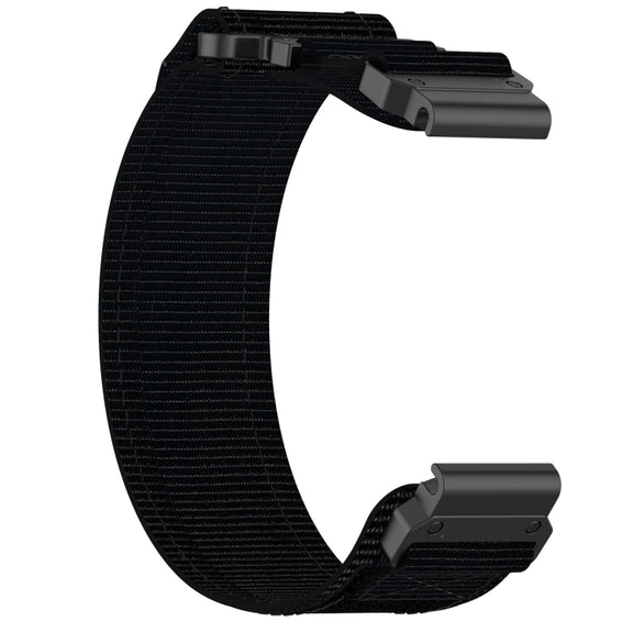 For Garmin Descent Mk3 43mm 20mm Nylon Hook And Loop Fastener Watch Band(Black)
