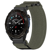 For Garmin Descent Mk3 43mm 20mm Nylon Hook And Loop Fastener Watch Band(Grey)