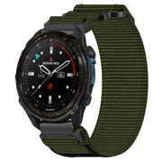 For Garmin Descent Mk3i 43mm 20mm Nylon Hook And Loop Fastener Watch Band(Army Green)