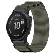 For Garmin Fenix 6S Pro 20mm Nylon Hook And Loop Fastener Watch Band(Grey)