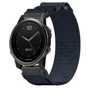 For Garmin Fenix 5S 20mm Nylon Hook And Loop Fastener Watch Band(Blue)