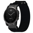 For Garmin Fenix 5S Plus 20mm Nylon Hook And Loop Fastener Watch Band(Black) - Watch Bands by PMC TechLife | Online Shopping South Africa | PMC TechLife