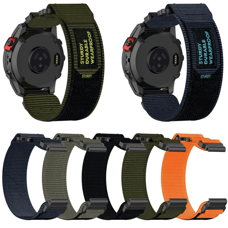 For Garmin Fenix 5S Plus 20mm Nylon Hook And Loop Fastener Watch Band(Grey)